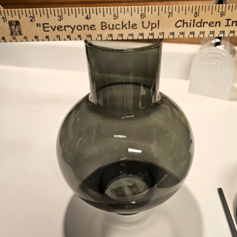 Joss & Main - Clarabelle Glass Table Vase -Duck Green Size:  9.45" H x 7" W x 7"